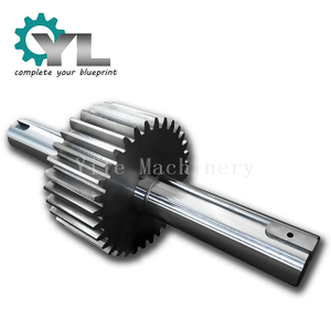 China Top Manufacturer Spur Pinion Gear Machine Assembly EN24 Steel Steel Forge Shaft