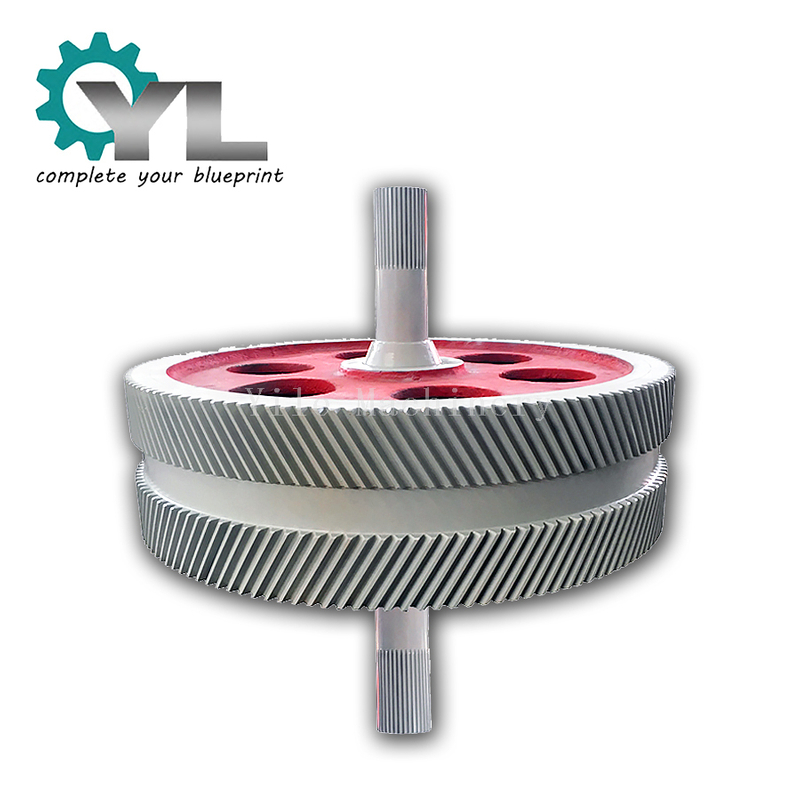Peralatan Jentera Perlombongan Modul Besar 45C Spur Gear Wheel