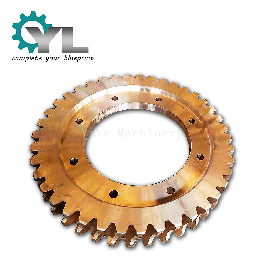 Large Module Gear Parts Forging Copper Worm Wheel 